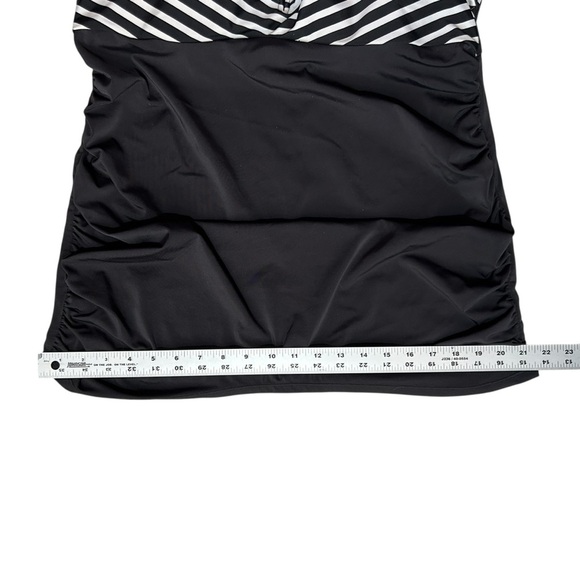 Lane Bryant Black and White Striped Swim Dress - Picture 5 of 7